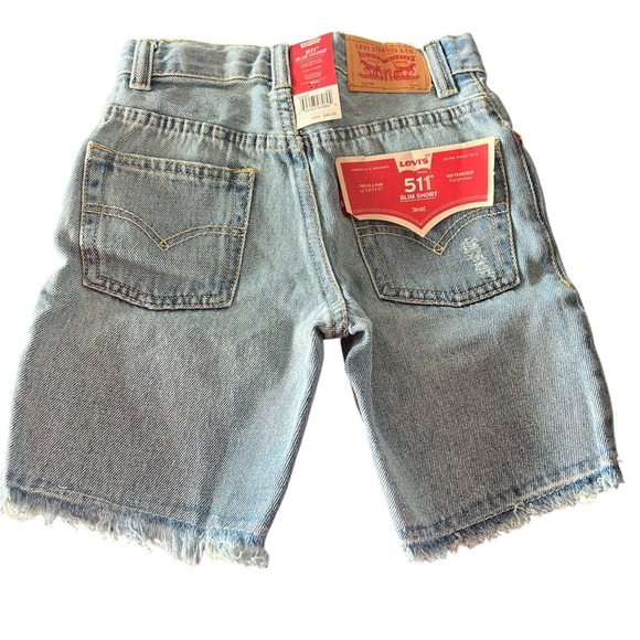 NWT Levi’s Boys 511” Slim Shorts in Blue Denim in size 6 regular - Picture 2 of 6